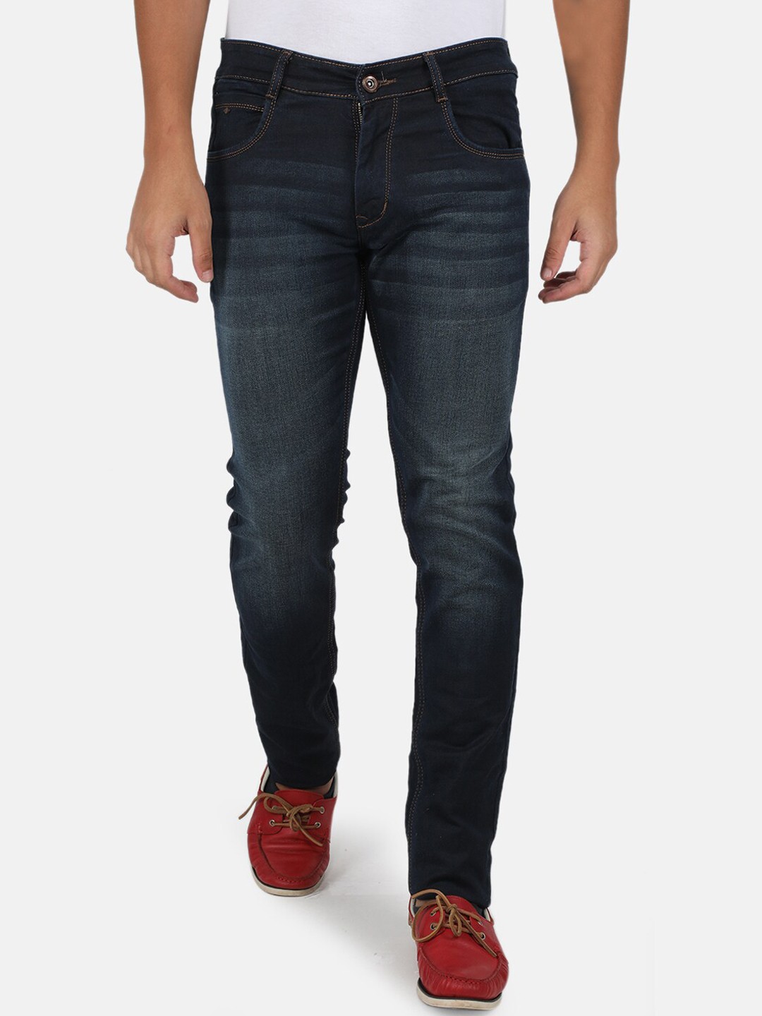 

Monte Carlo Men Blue Skin Tight Skinny Fit Heavy Fade Stretchable Jeans