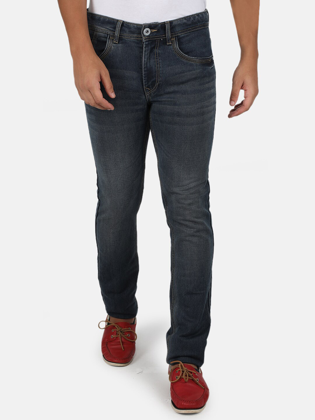 

Monte Carlo Men Blue Narrow Slim Fit Light Fade Stretchable Jeans