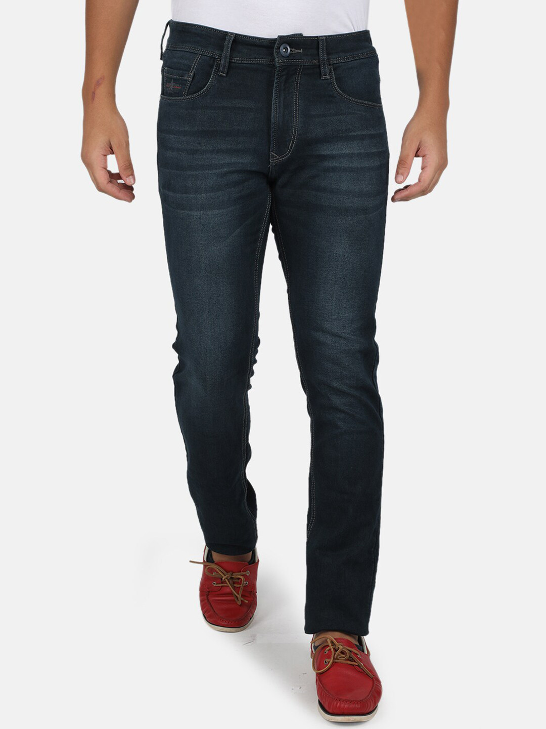 

Monte Carlo Men Blue Narrow Slim Fit Light Fade Clean Look Stretchable Jeans