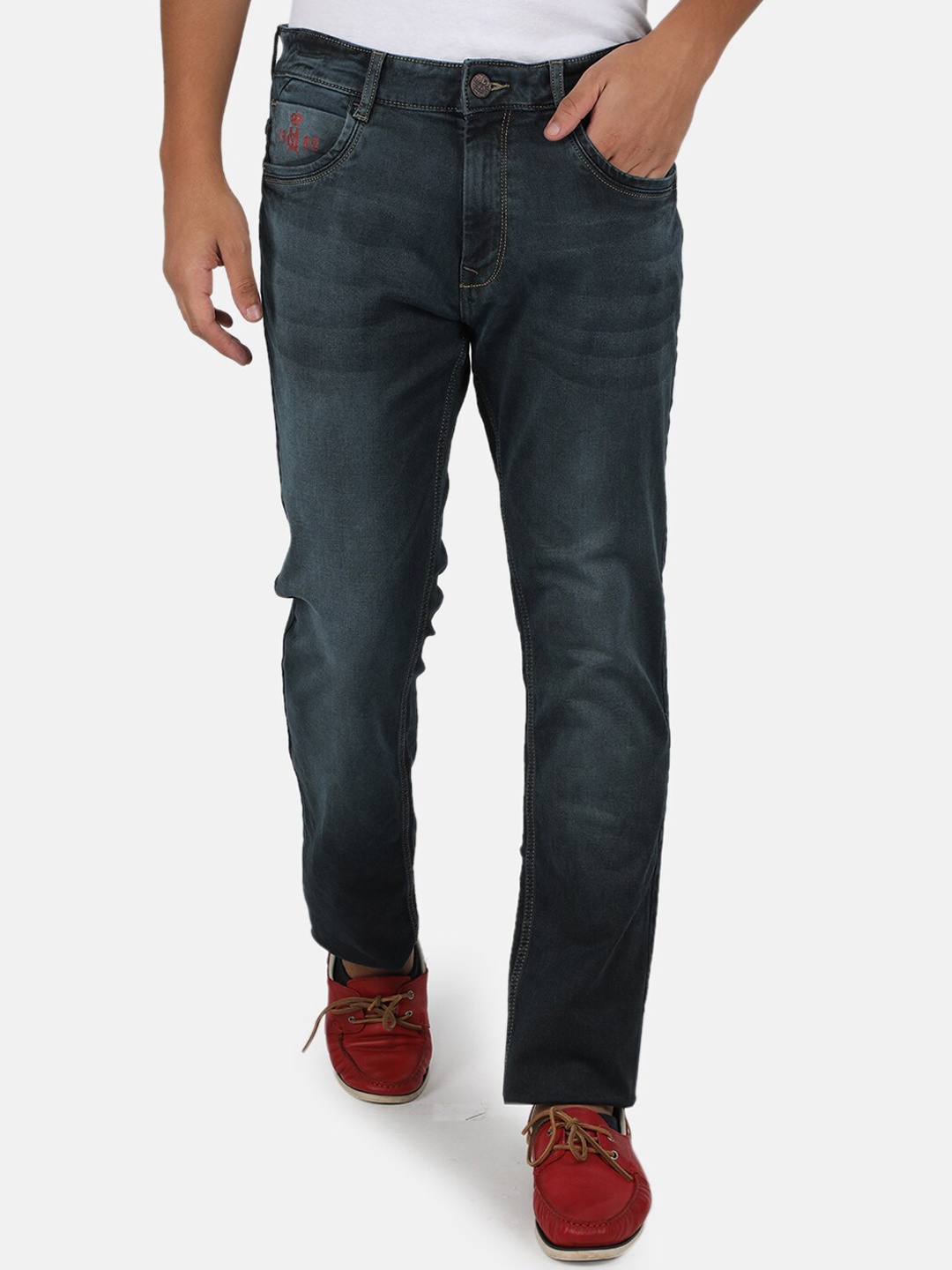 

Monte Carlo Men Grey Narrow Slim Fit Light Fade Clean Look Stretchable Jeans