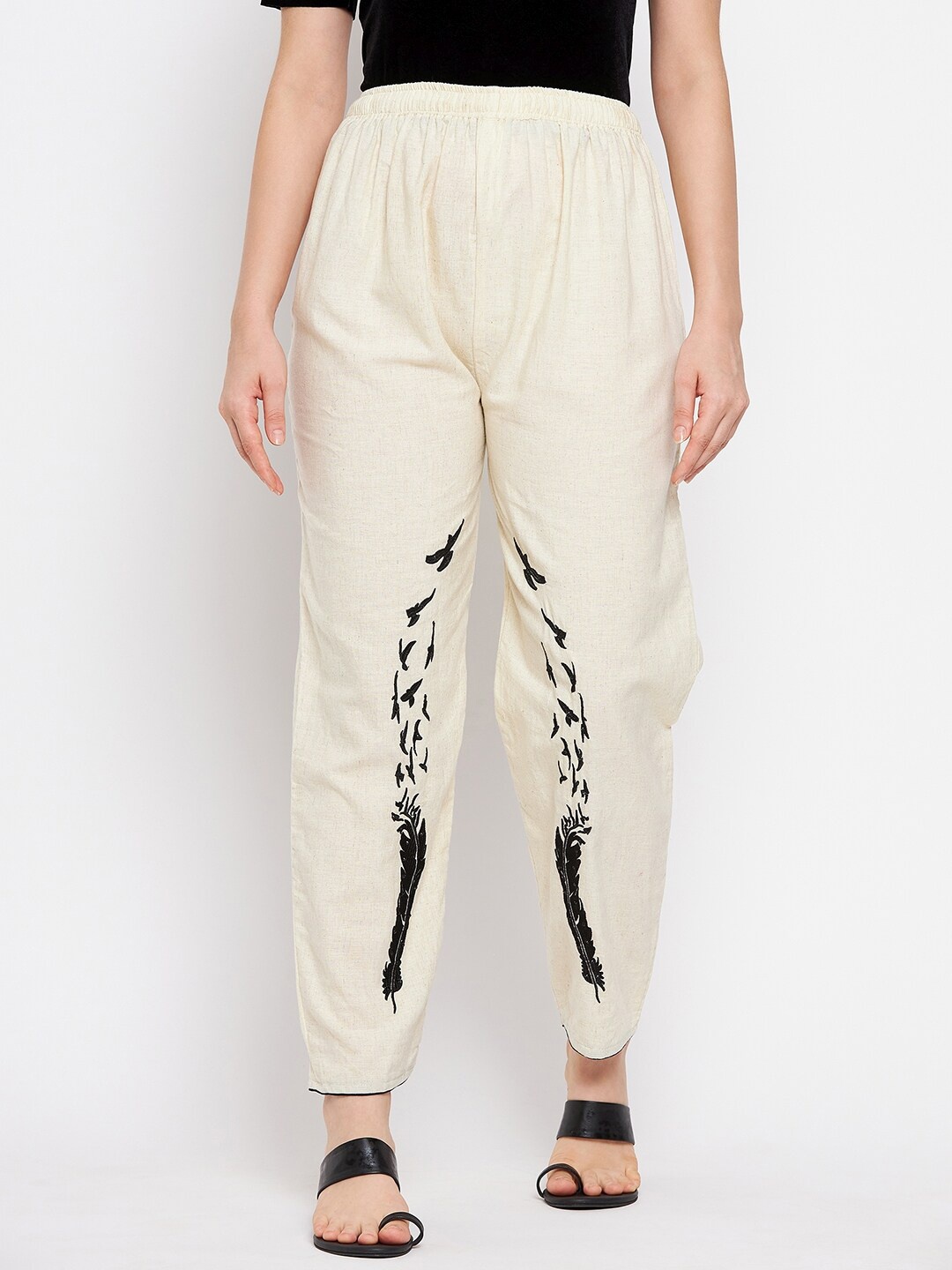 

Clora Creation Women Beige Smart Easy Wash Trousers