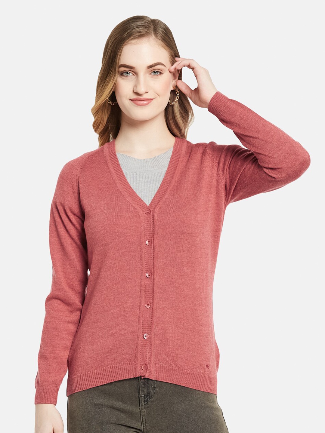 

Monte Carlo Women Peach-Coloured Cardigan