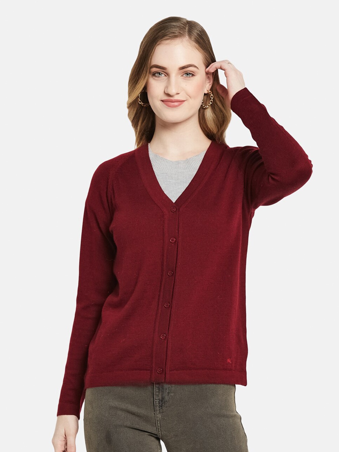 

Monte Carlo Women Maroon Cardigan