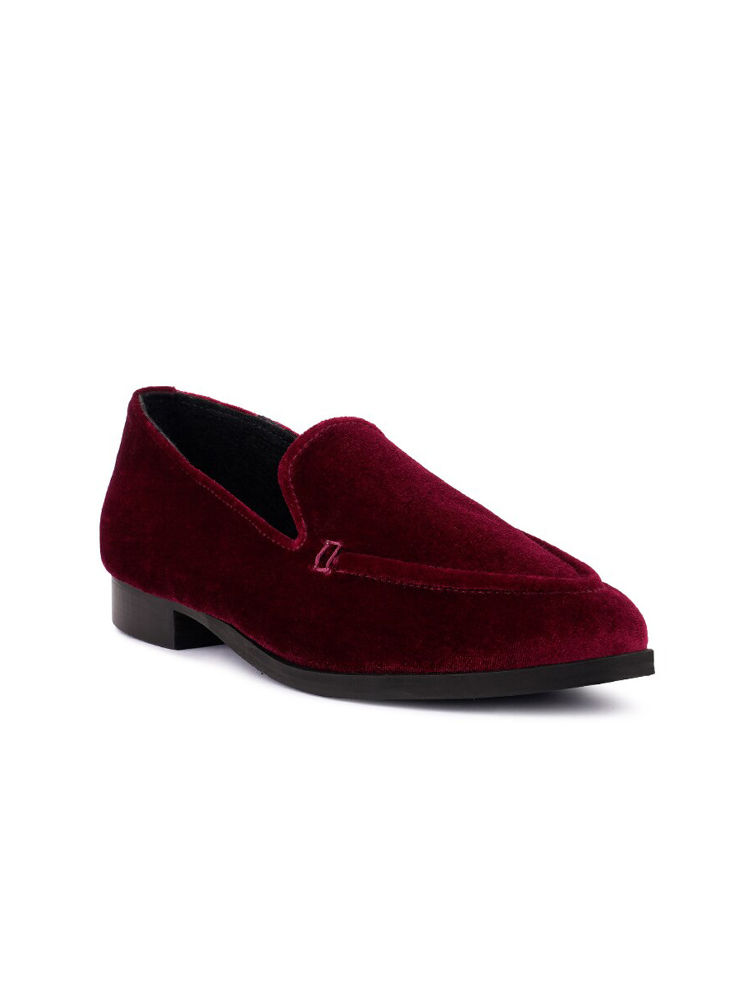 

London Rag Women Burgundy Velvet Loafers