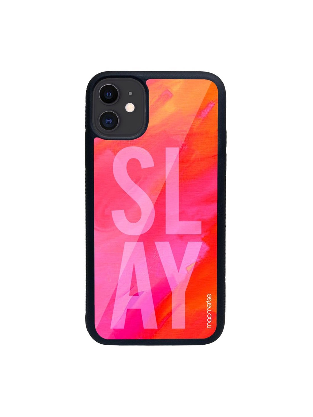 

macmerise Pink Slay Printed iPhone 11 Back Clear Case