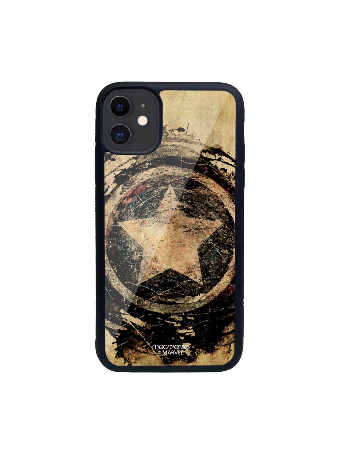 

macmerise Brown Printed Symbolic Captain Shield Glass Iphone 11 Phone Case