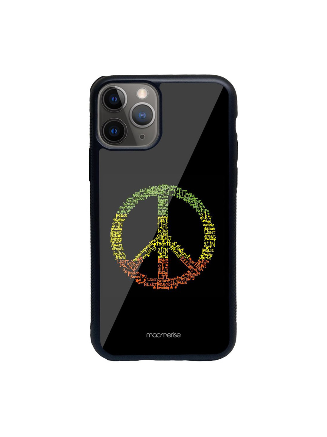 

macmerise Black & Grey Symbol of Peace iPhone 11 Pro Max Back Case