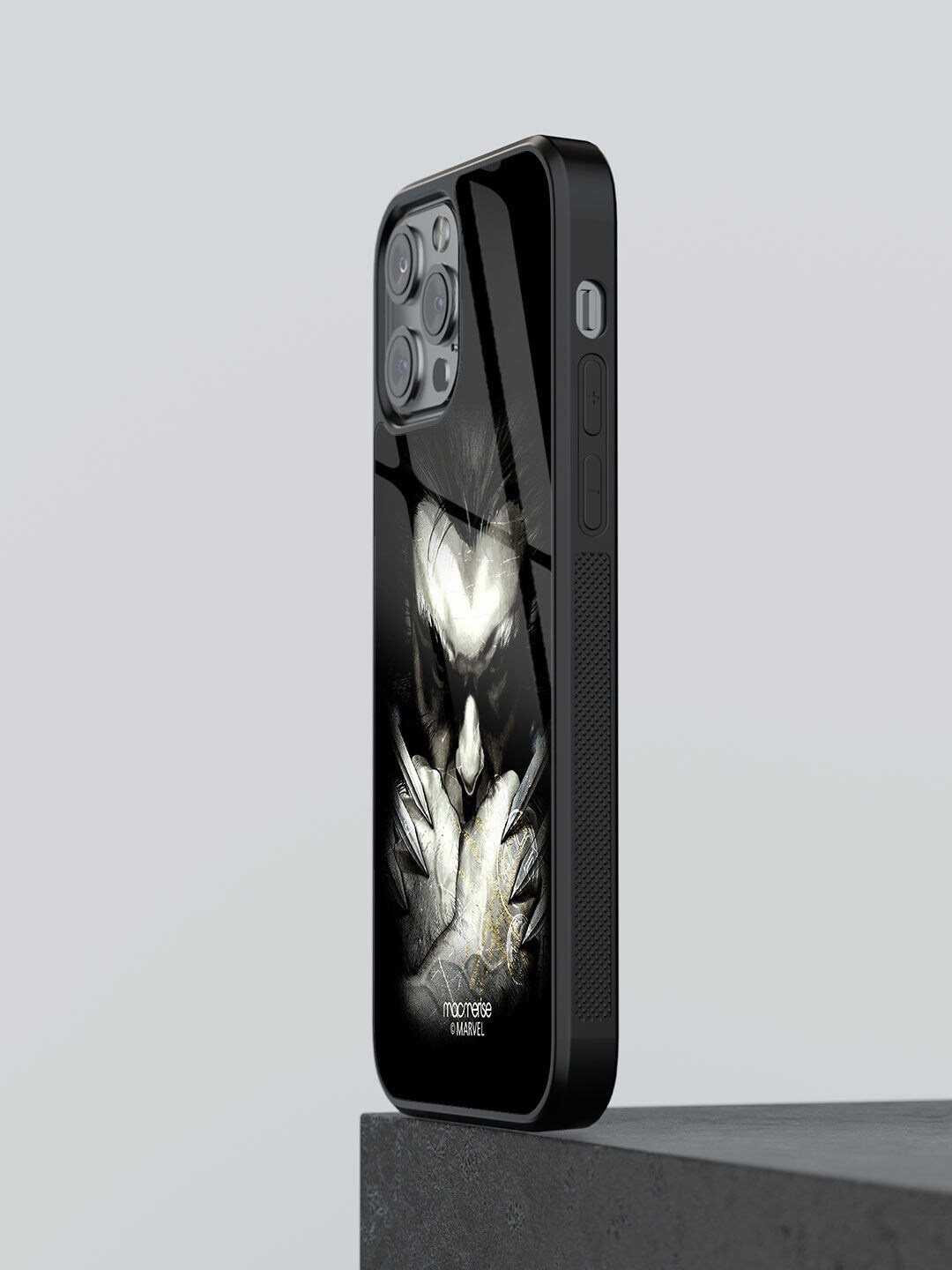 

Macmerise Black Printed Glass iPhone 13 Pro Max Back Case