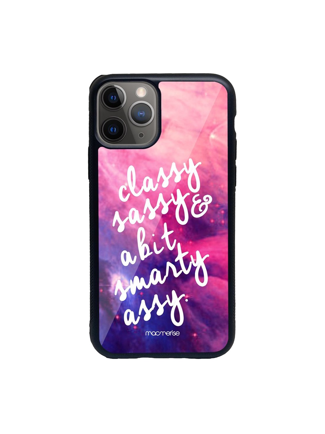 

macmerise Purple & Pink Printed Glass Back Case