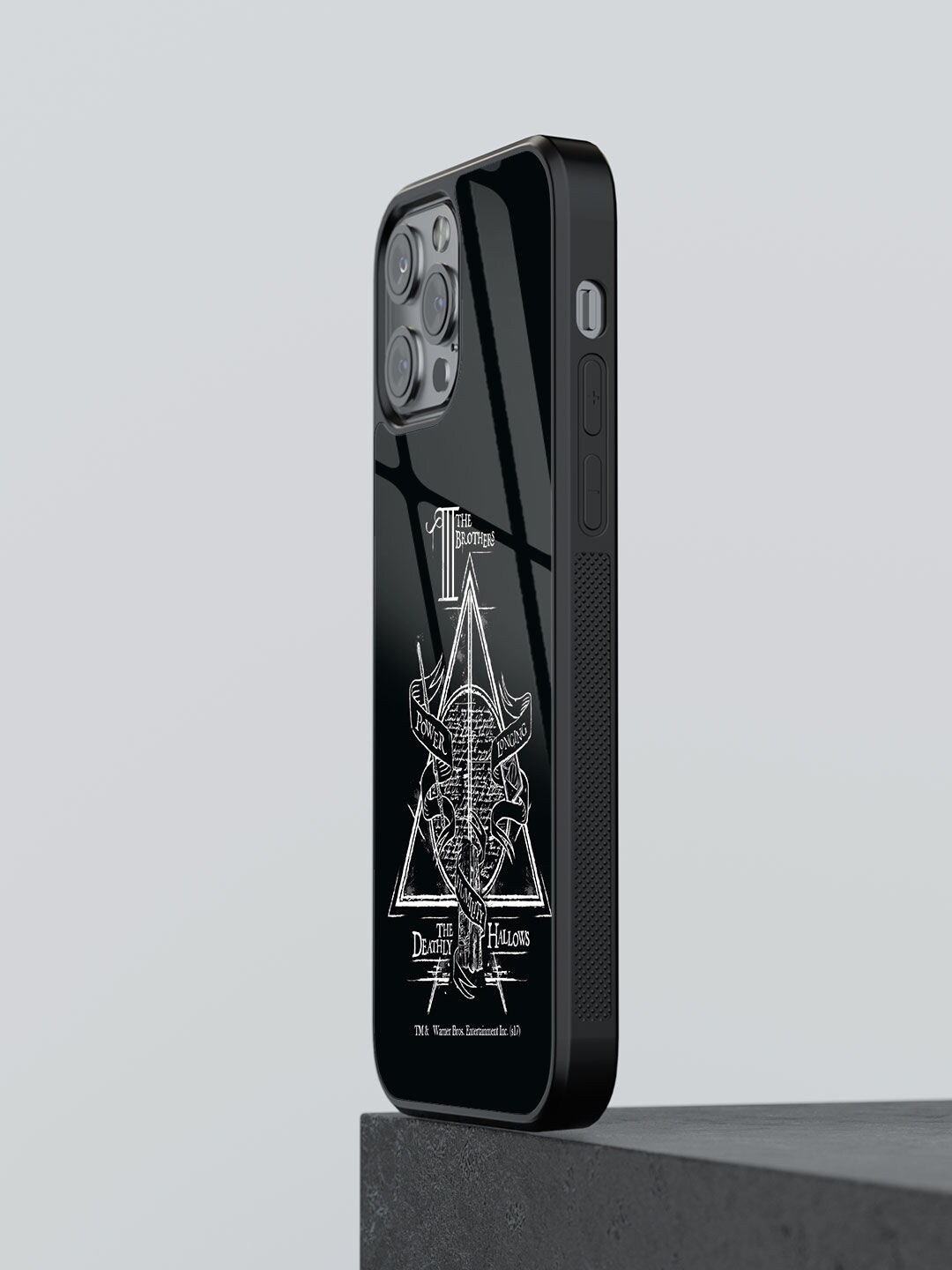 

macmerise Black The Deathly Hallows iPhone 12 Pro Mobile Phone Case
