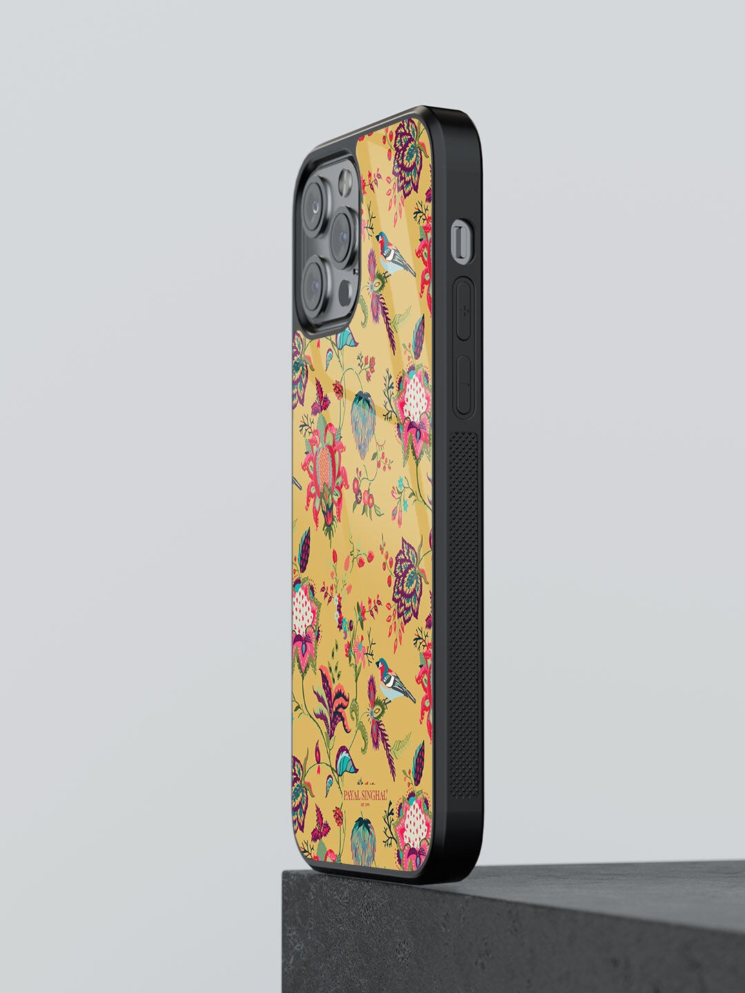 

macmerise Mustard Yellow Printed Payal Singhal Chidiya iPhone 13 Pro Max Back Case