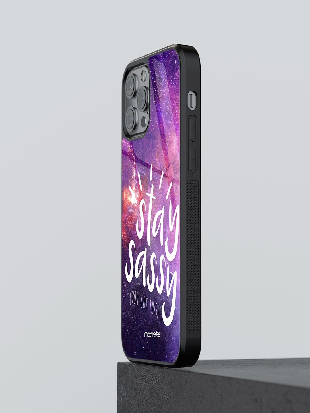 

macmerise Purple Stay Sassy Printed iPhone 13 Pro Max Back Case