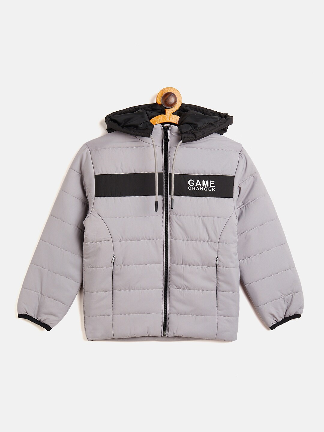 

Camey Boys Grey Colourblocked Lightweight Padded Jacket