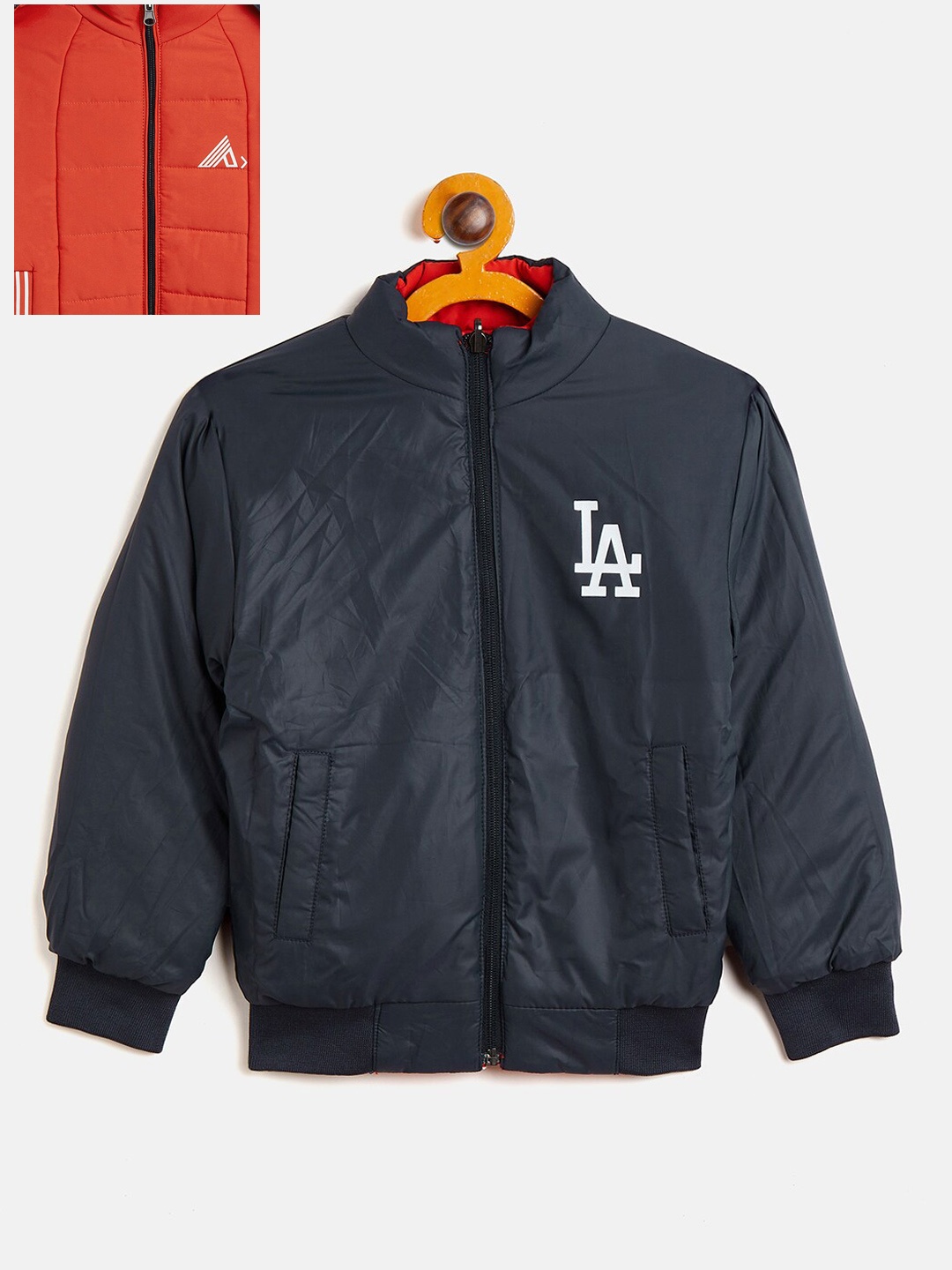 

Camey Boys Orange & Blue Reversible Bomber Jacket