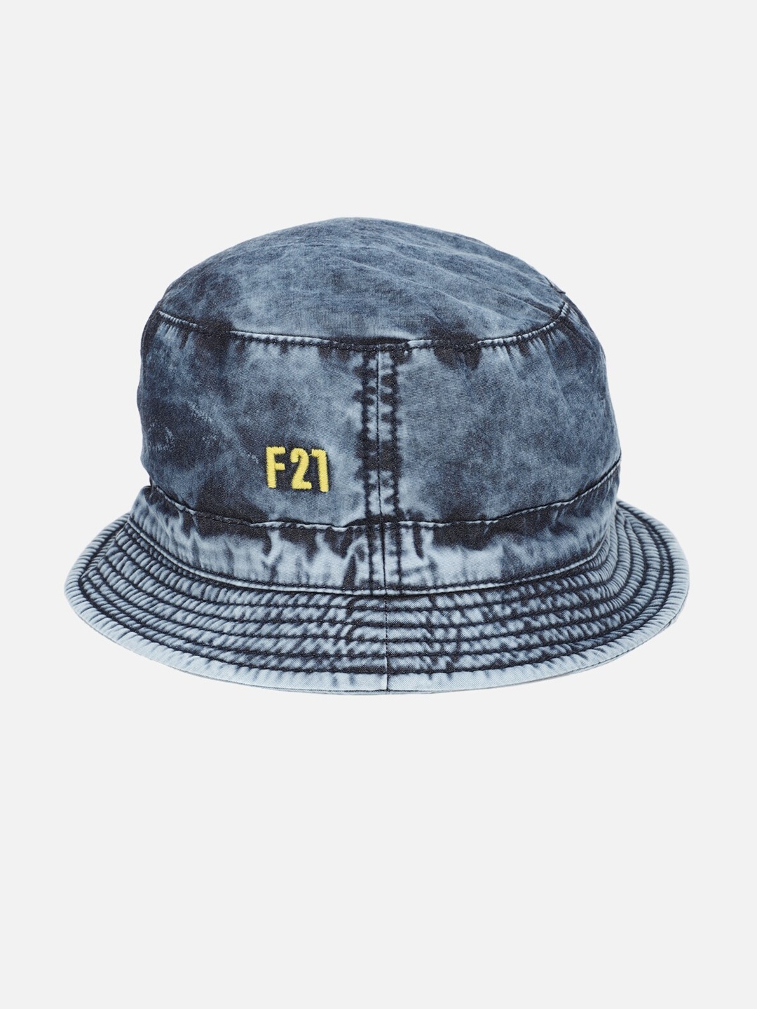 

FOREVER 21 Women Blue Solid Bucket Hat