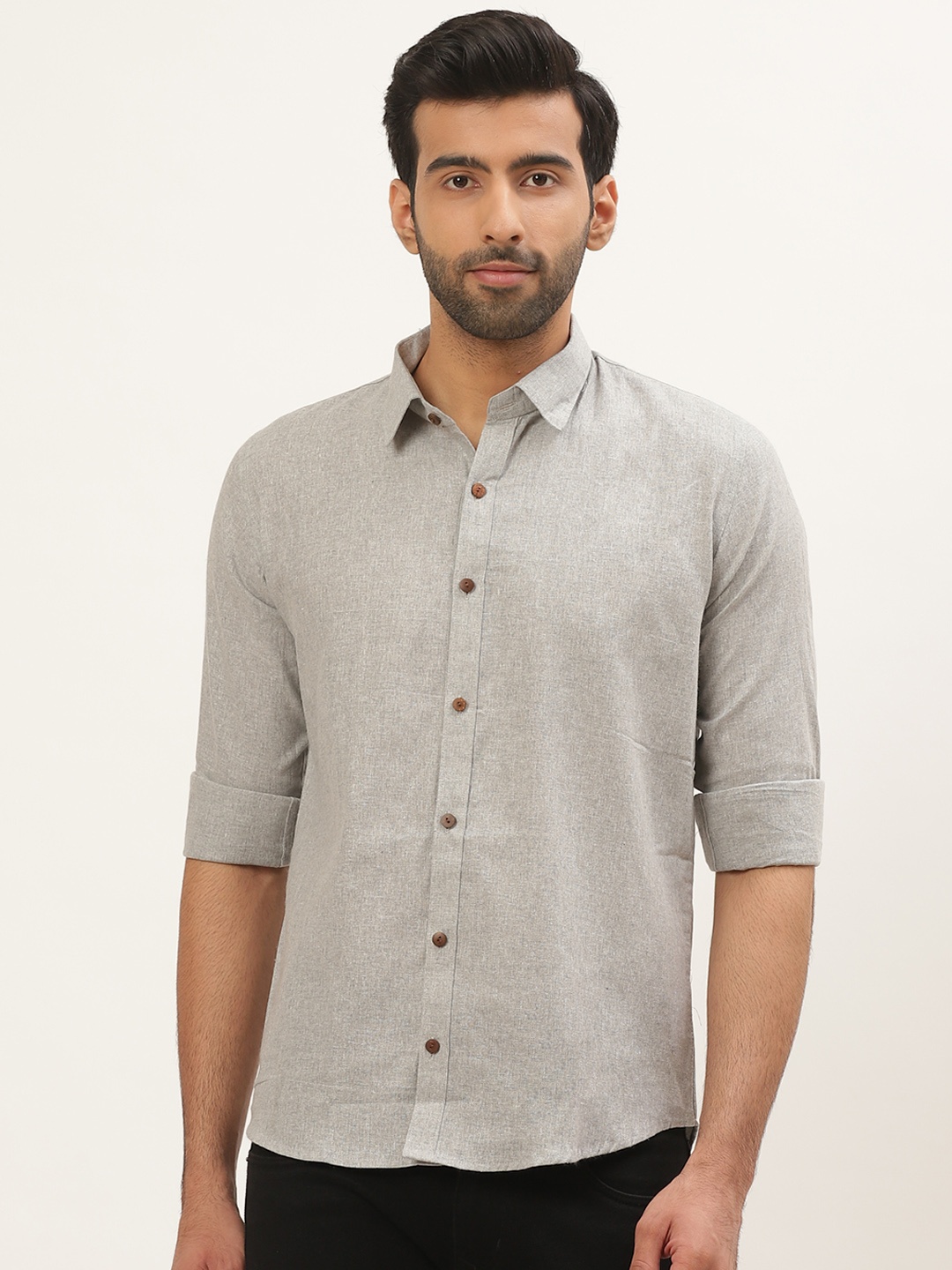 

Tistabene Men Grey Comfort Casual Shirt