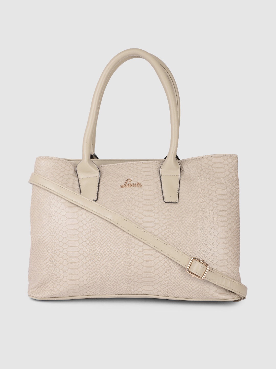 

Lavie Women Textured Handheld Bag, Cream