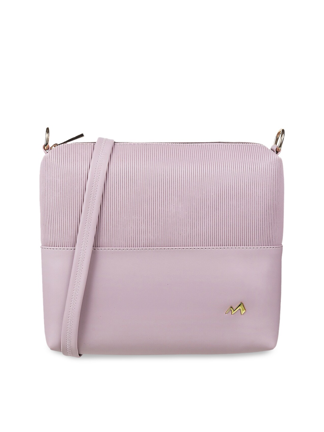 

Metro Women Purple Striped PU Structured Tote Bag