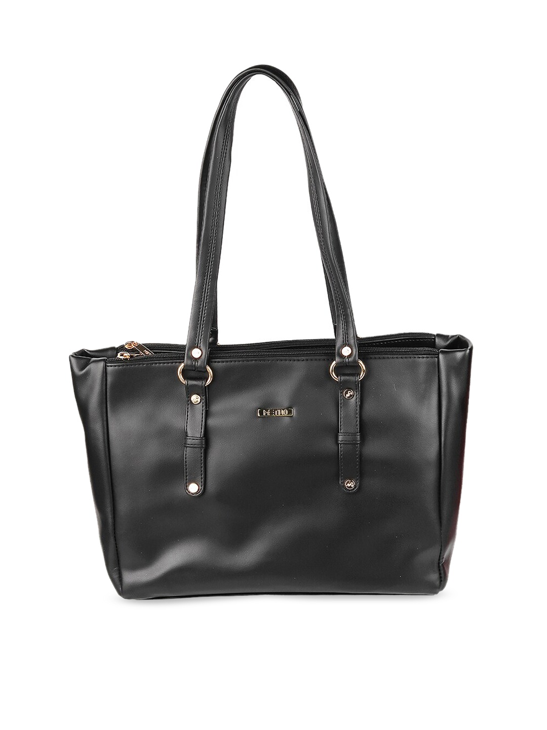 

Metro Black PU Structured Shoulder Bag