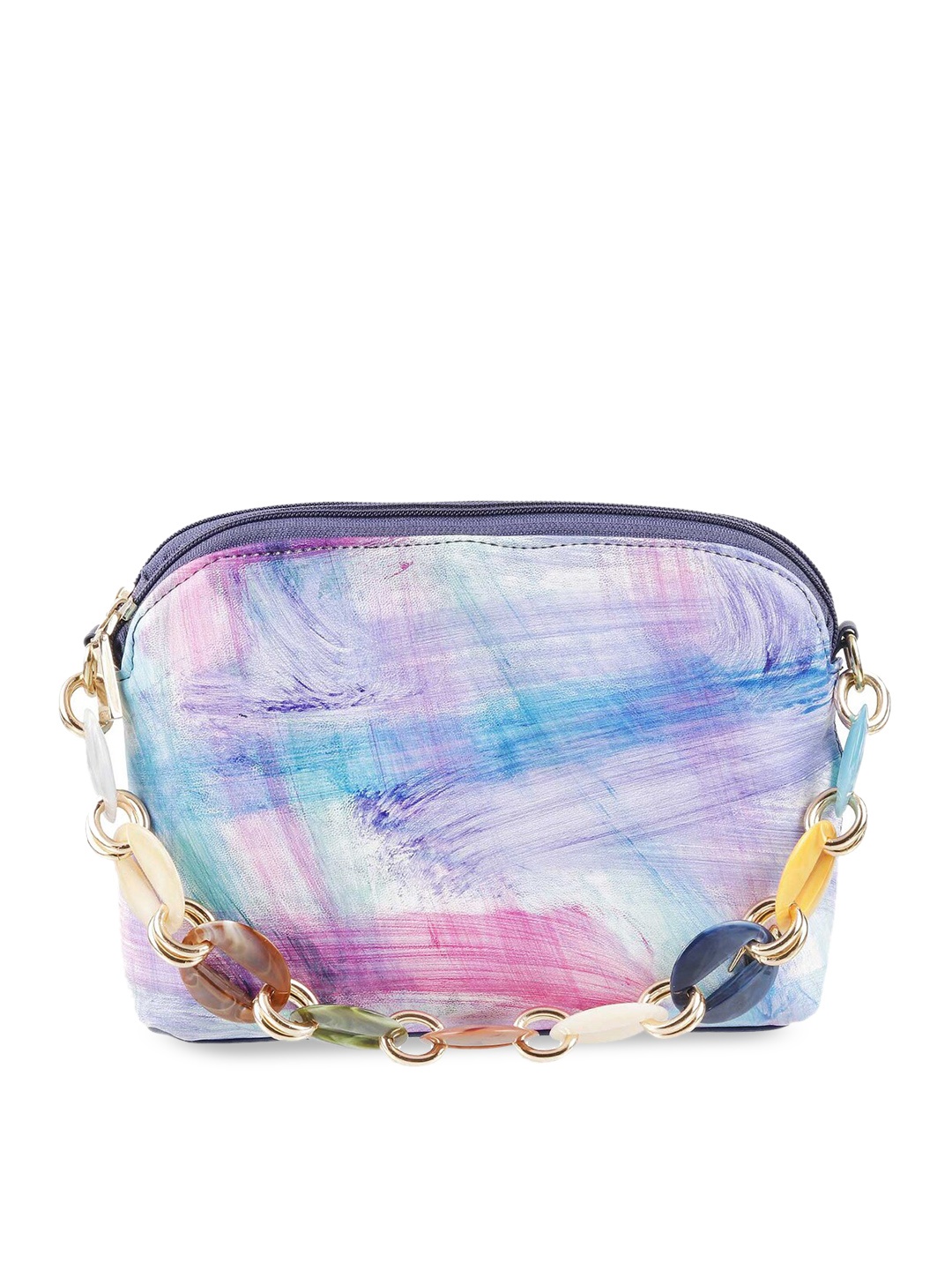 

Metro Women Blue Structured Sling Bag