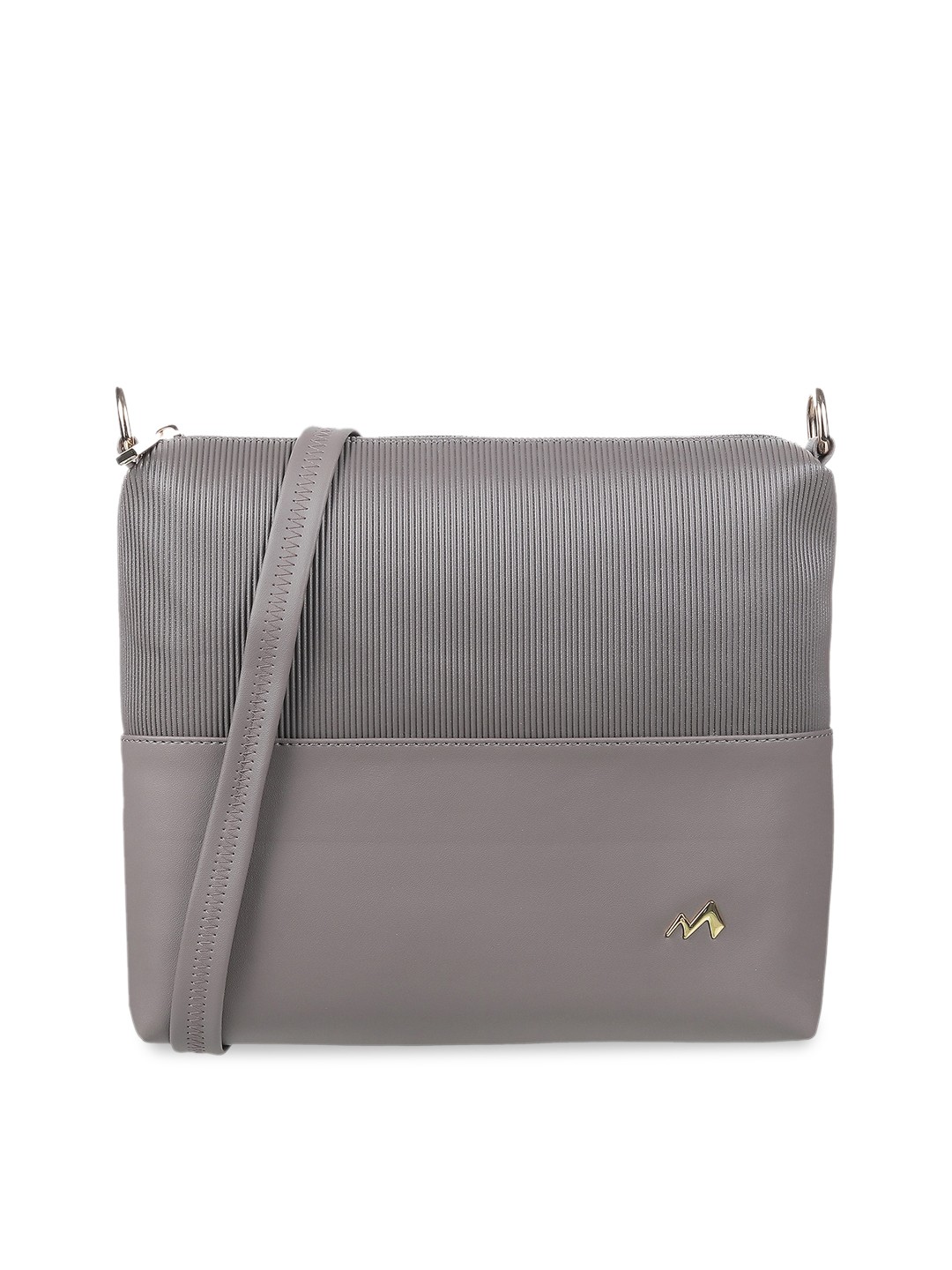

Metro Grey Textured PU Structured Sling Bag