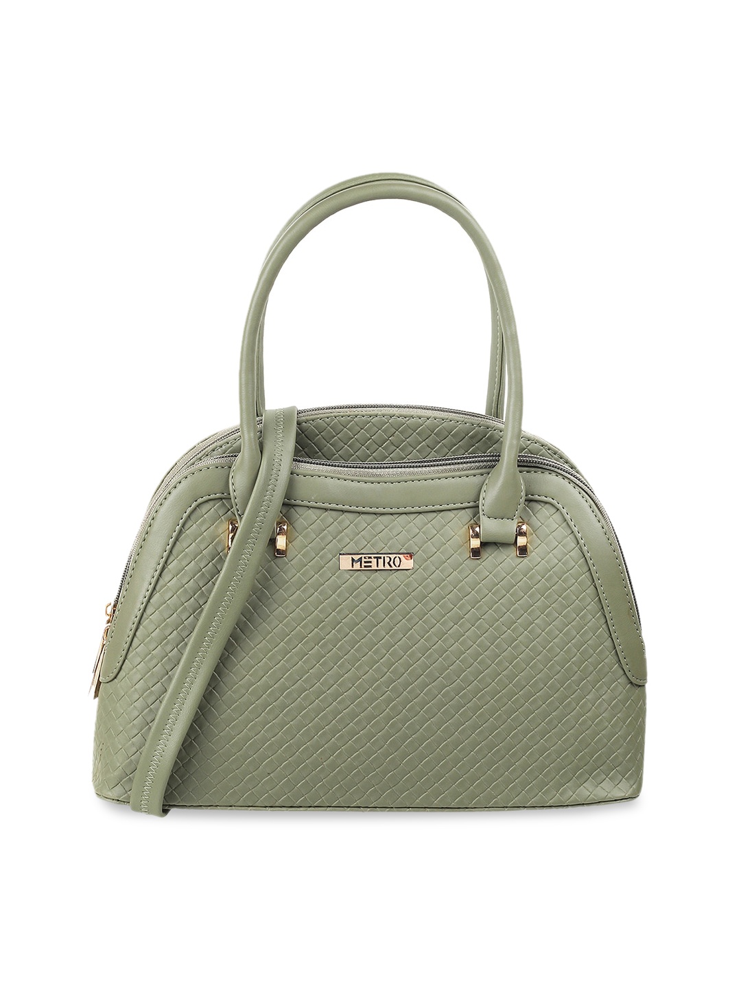 

Metro Green PU Half Moon Handheld Bag