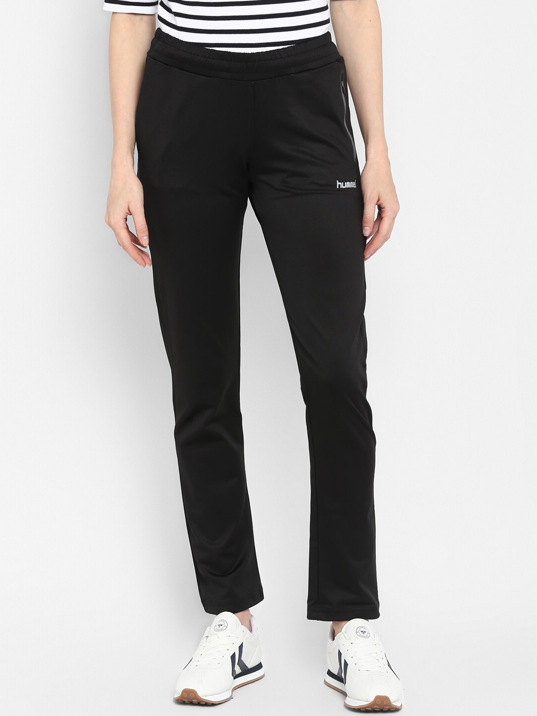 

hummel Women Black Solid Track Pants