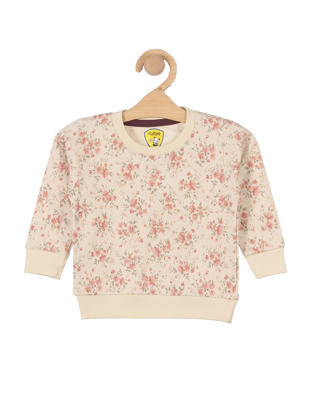 

Lil Lollipop Girls Cream-Coloured Printed Sweatshirt