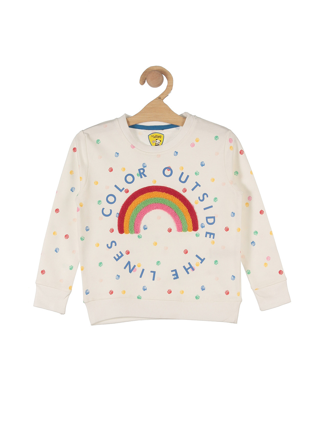 

Lil Lollipop Unisex Kids White Printed Sweatshirt