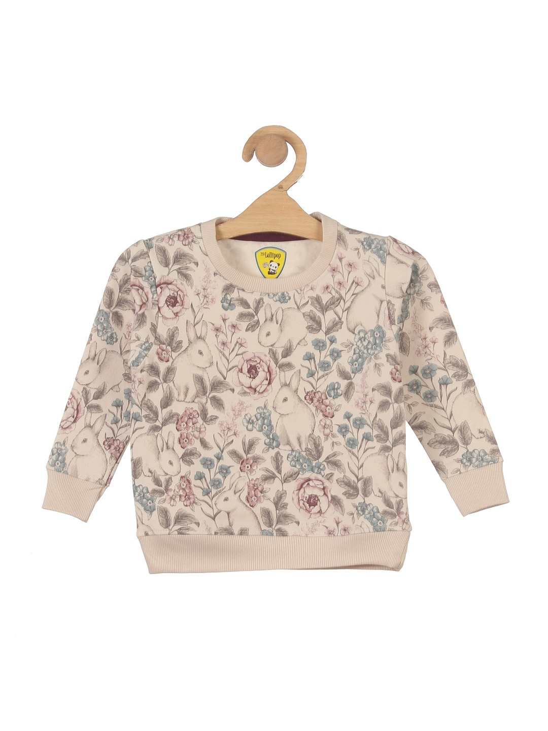 

Lil Lollipop Girls Cream-Coloured Printed Sweatshirt