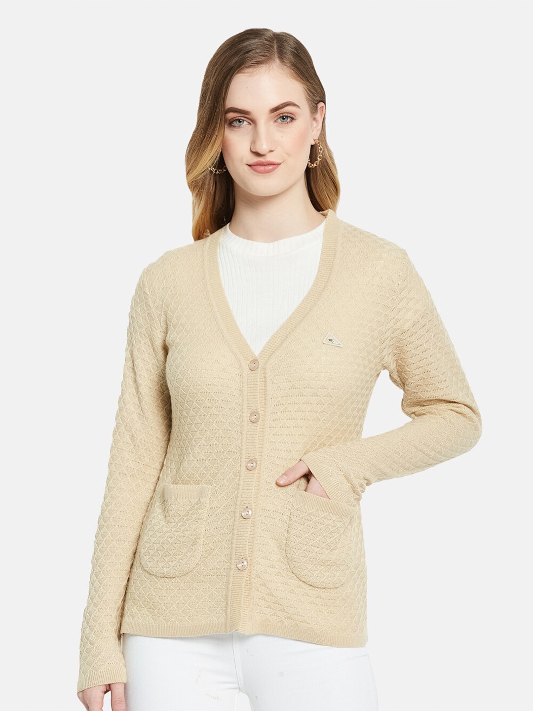 

Monte Carlo Women Brown Wool Cardigan Sweaters