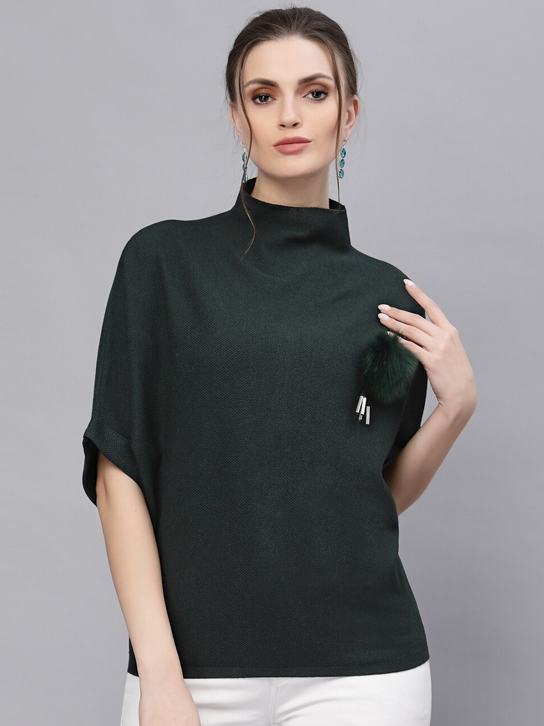 

Mafadeny Women Green Pullover