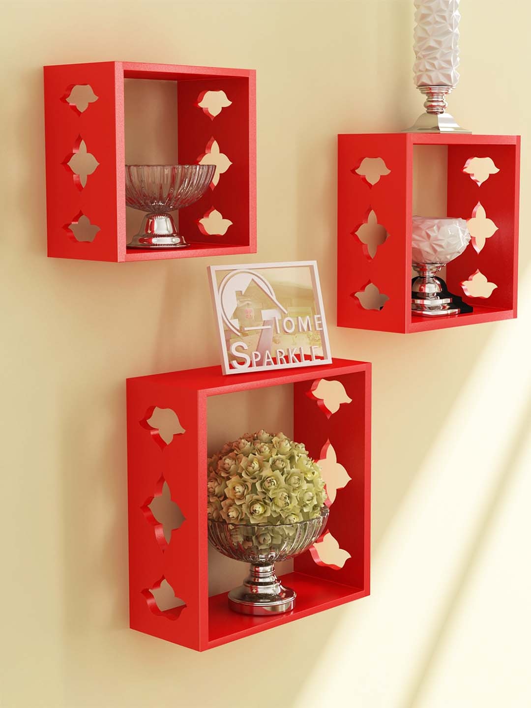 

Home Sparkle Red Wall Shelves