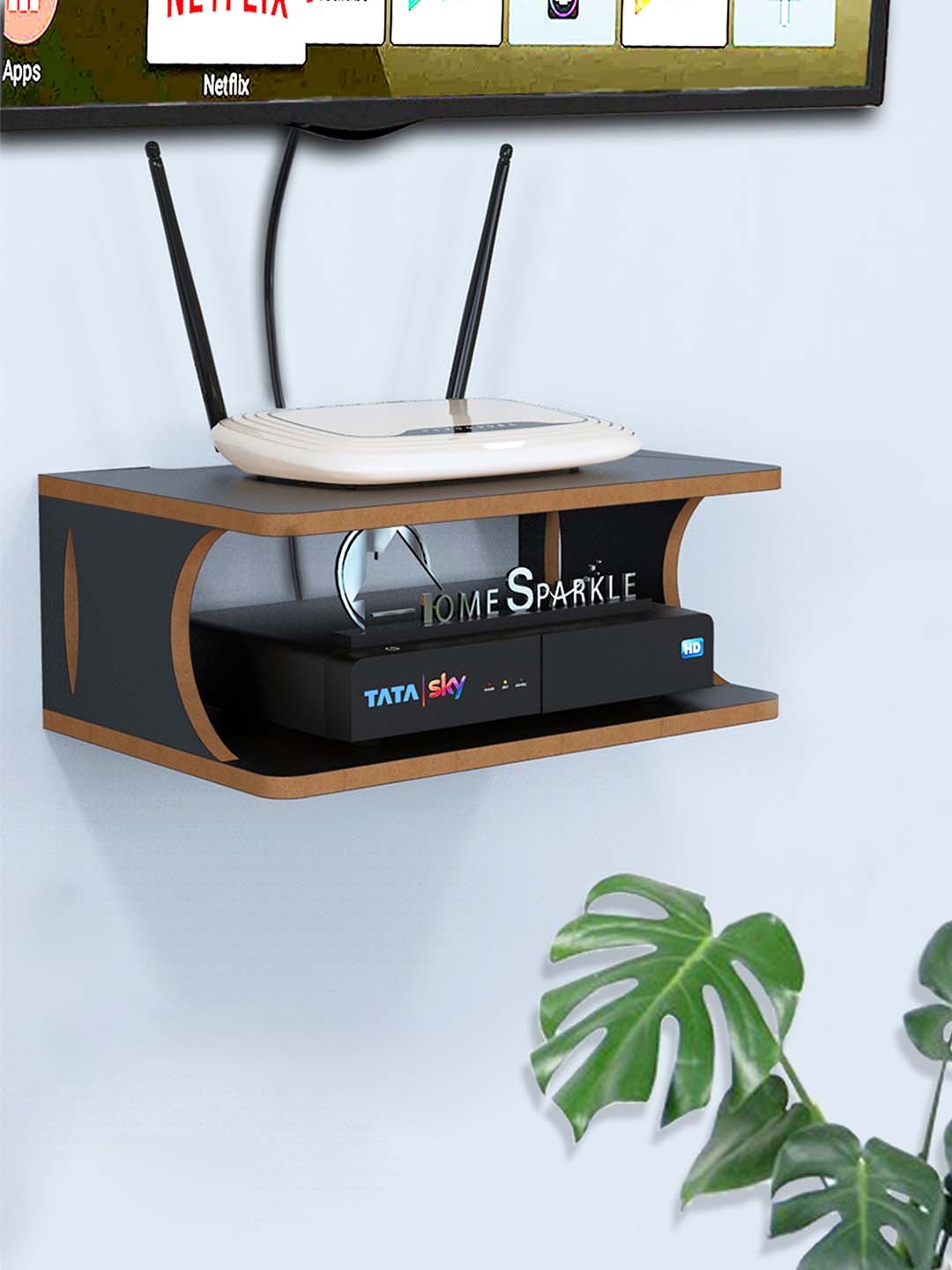 

Home Sparkle Black Wall Mounted Shelf