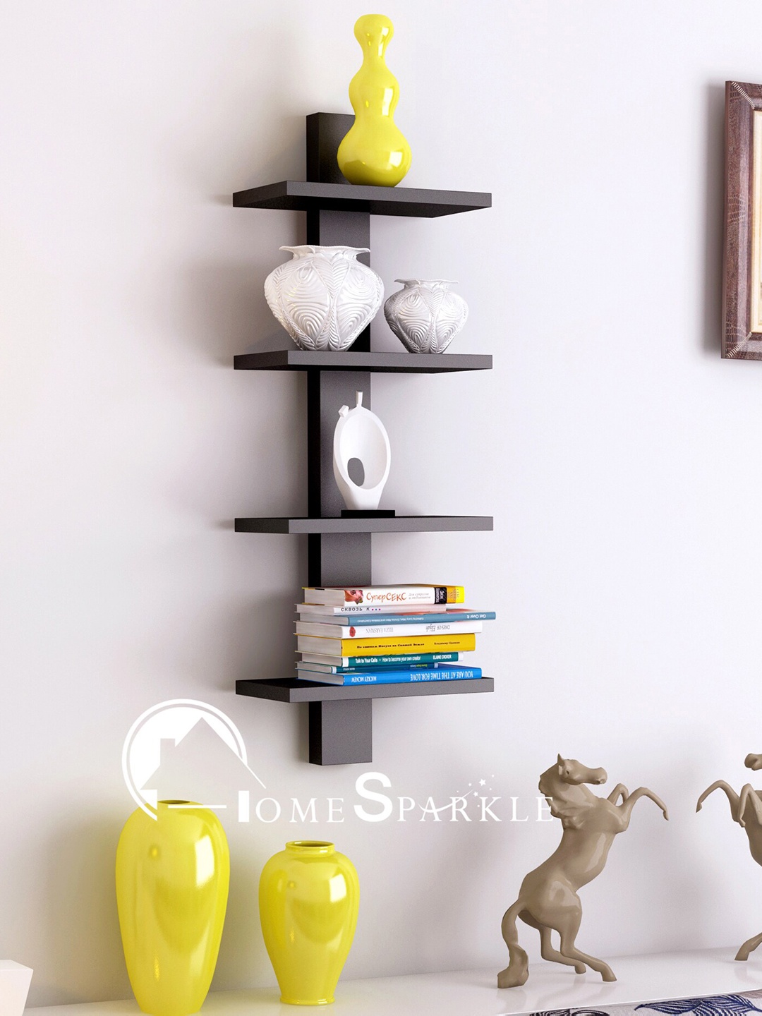 

Home Sparkle Black Wall Shelves