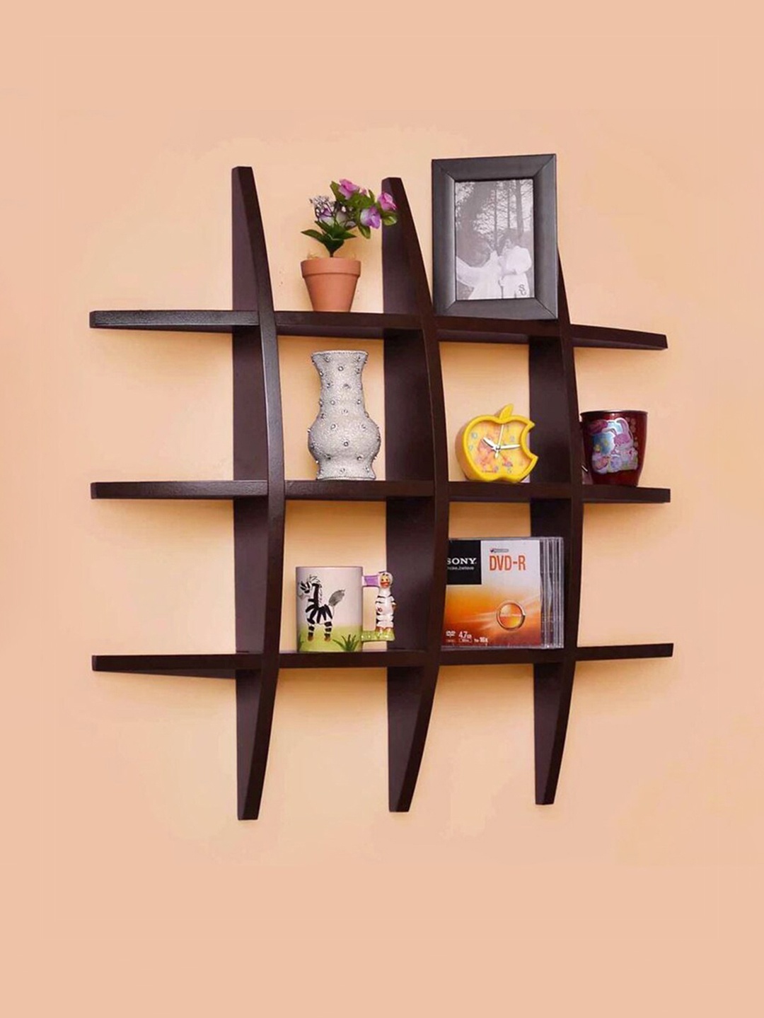 

Home Sparkle Glove Wall Shelf, Brown