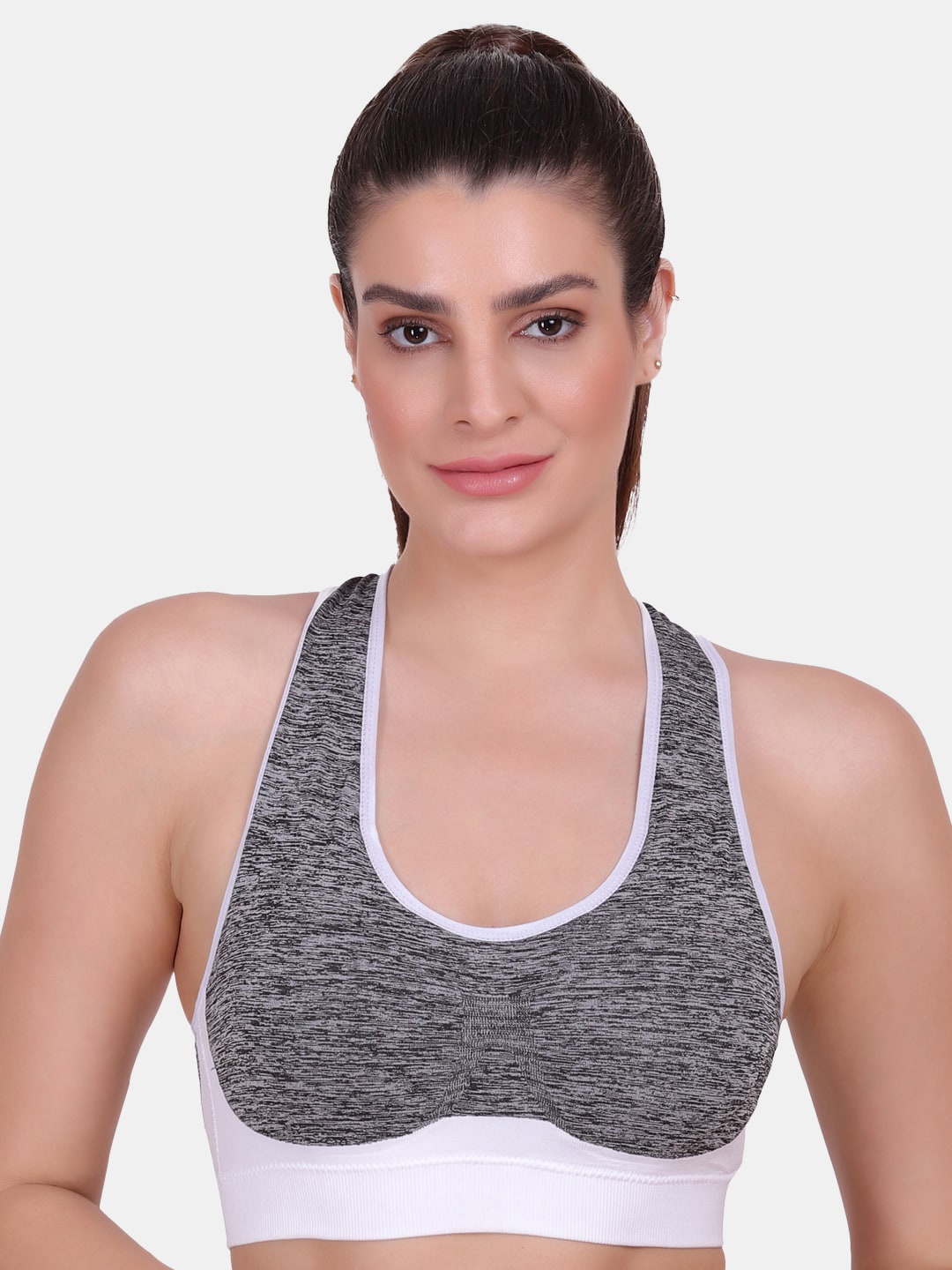 

Amour Secret White & Grey Lightly Padded Bra