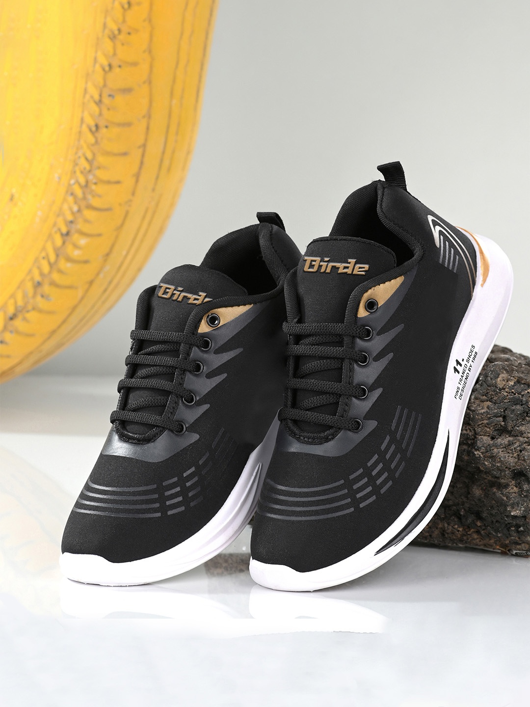 

BIRDE Men Black Printed Sneakers