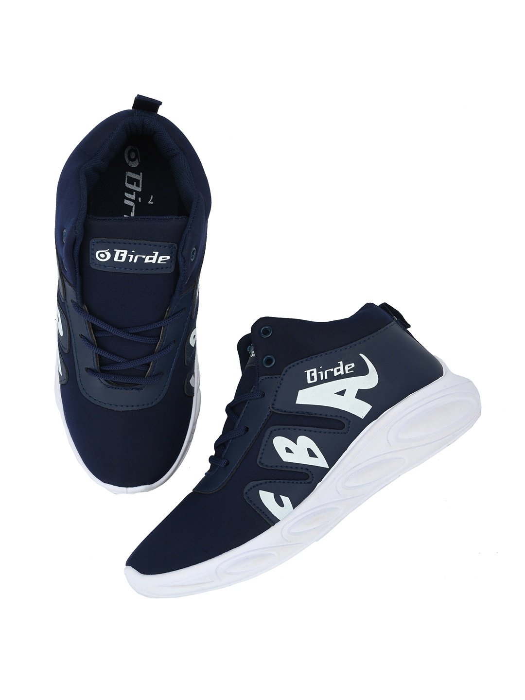 

BIRDE Men Navy Blue Woven Design Sneakers