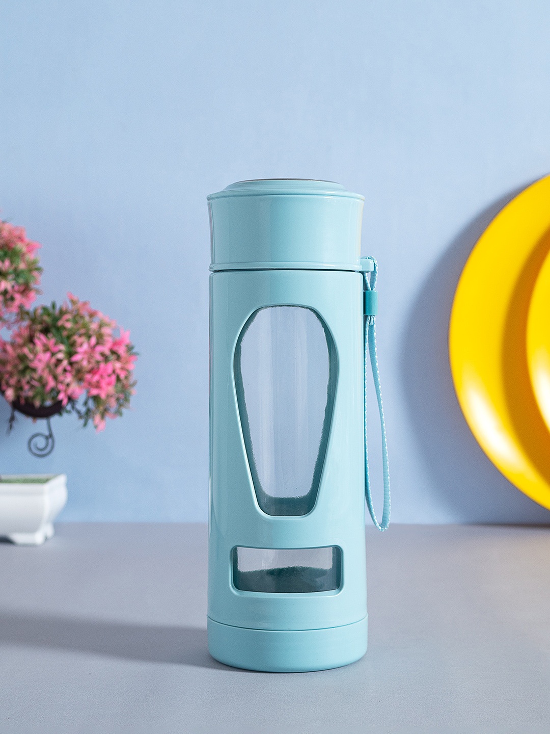 

Golden Peacock Kids Blue Solid Glass Single Wall Vacuum Water Bottle