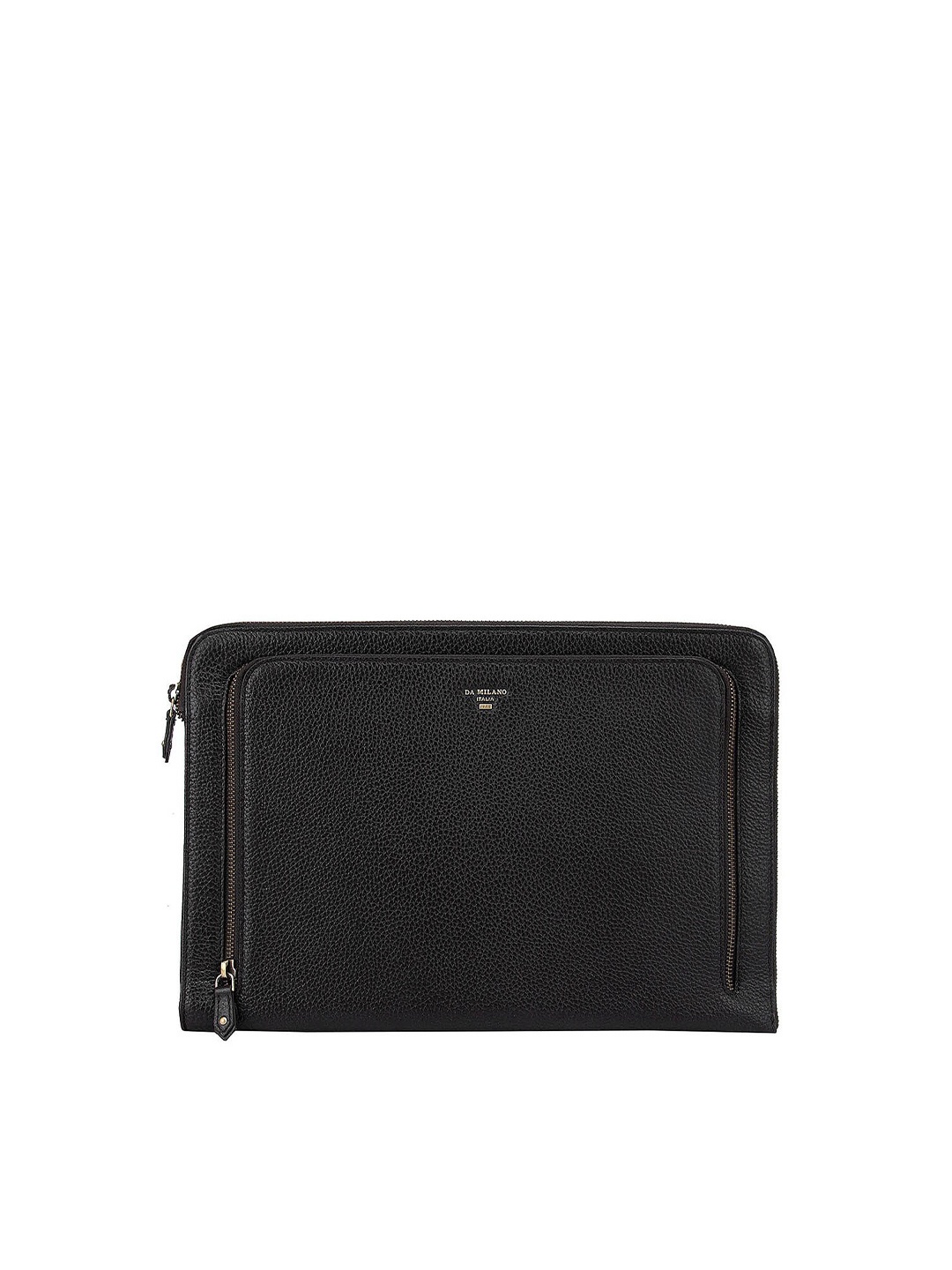 

Da Milano Men Brown Textured Leather Laptop Sleeve