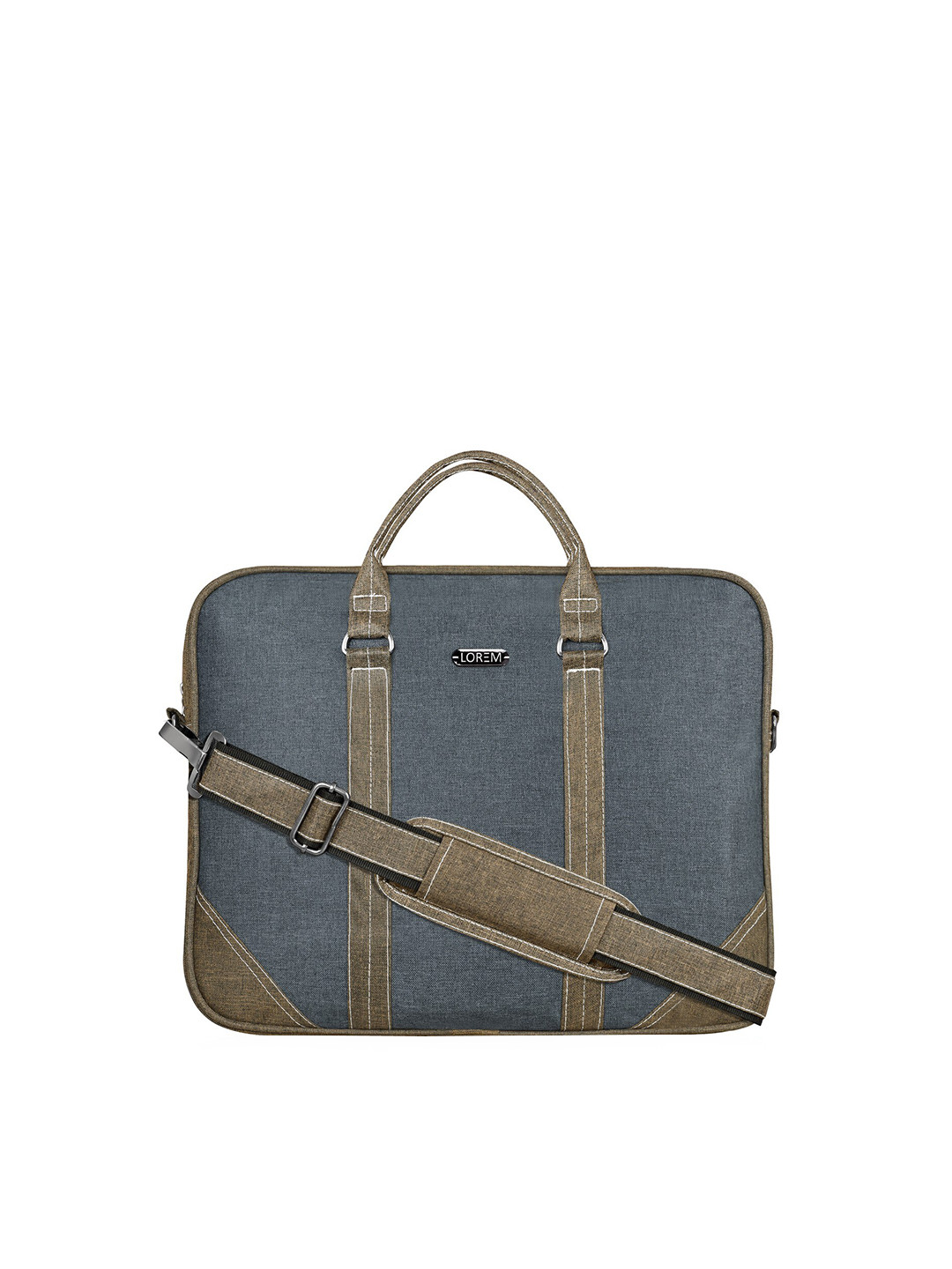 

LOREM Unisex Green & Grey Messenger Bag