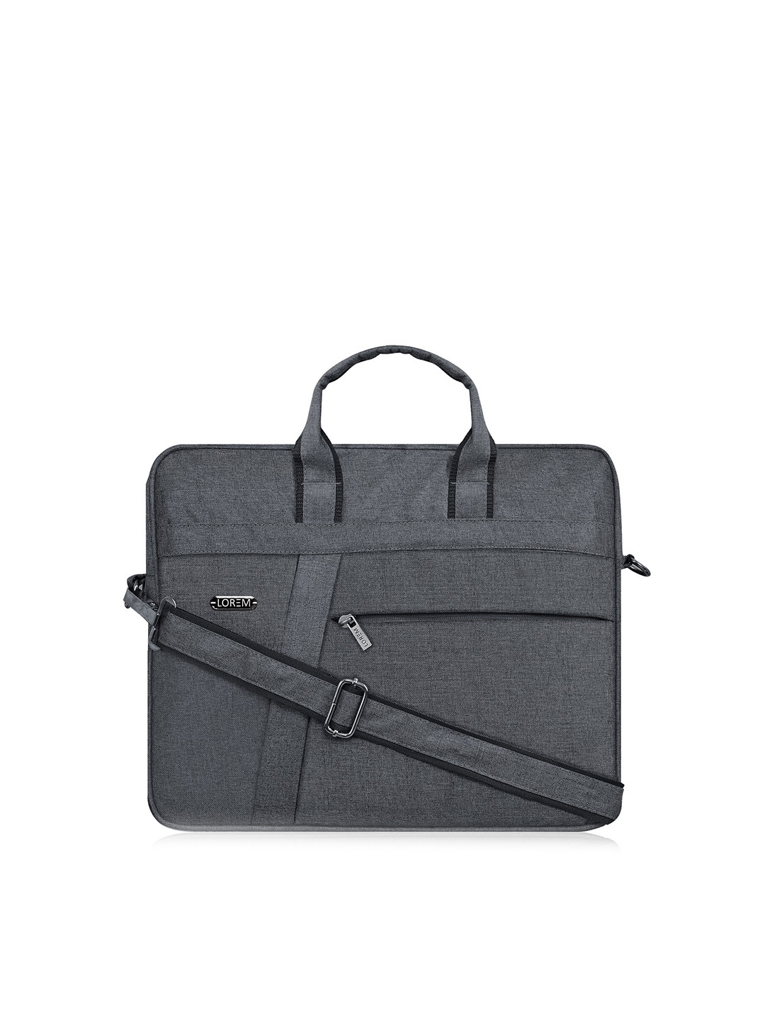 

LOREM Unisex Grey Textured Polyester Padded Laptop Bag