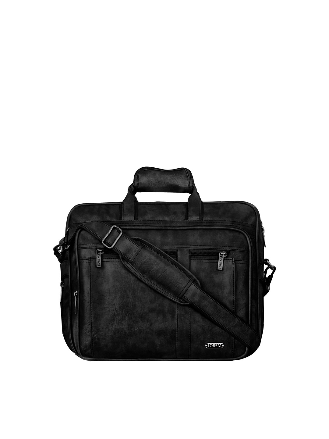 

LOREM Men Black Messenger Bag