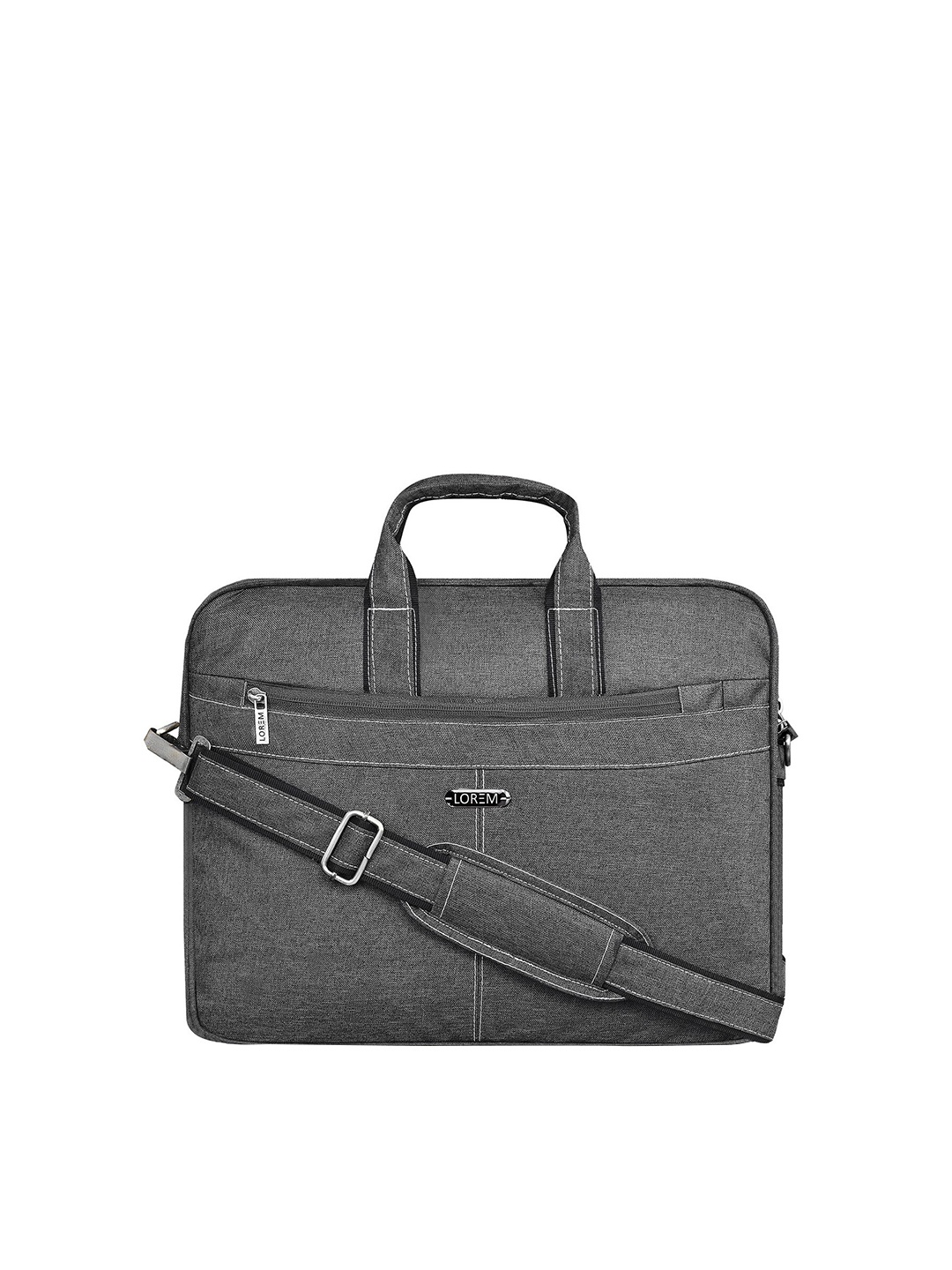 

LOREM Unisex Grey Textured Laptop Bag
