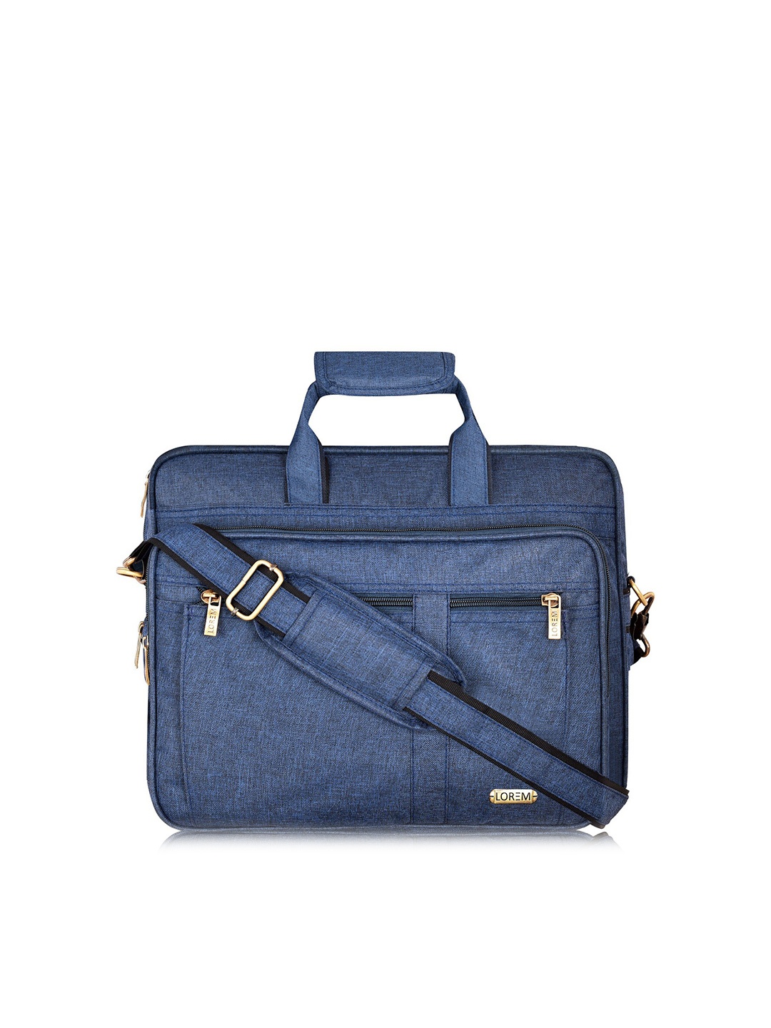 

LOREM Men Blue Textured Laptop Bag