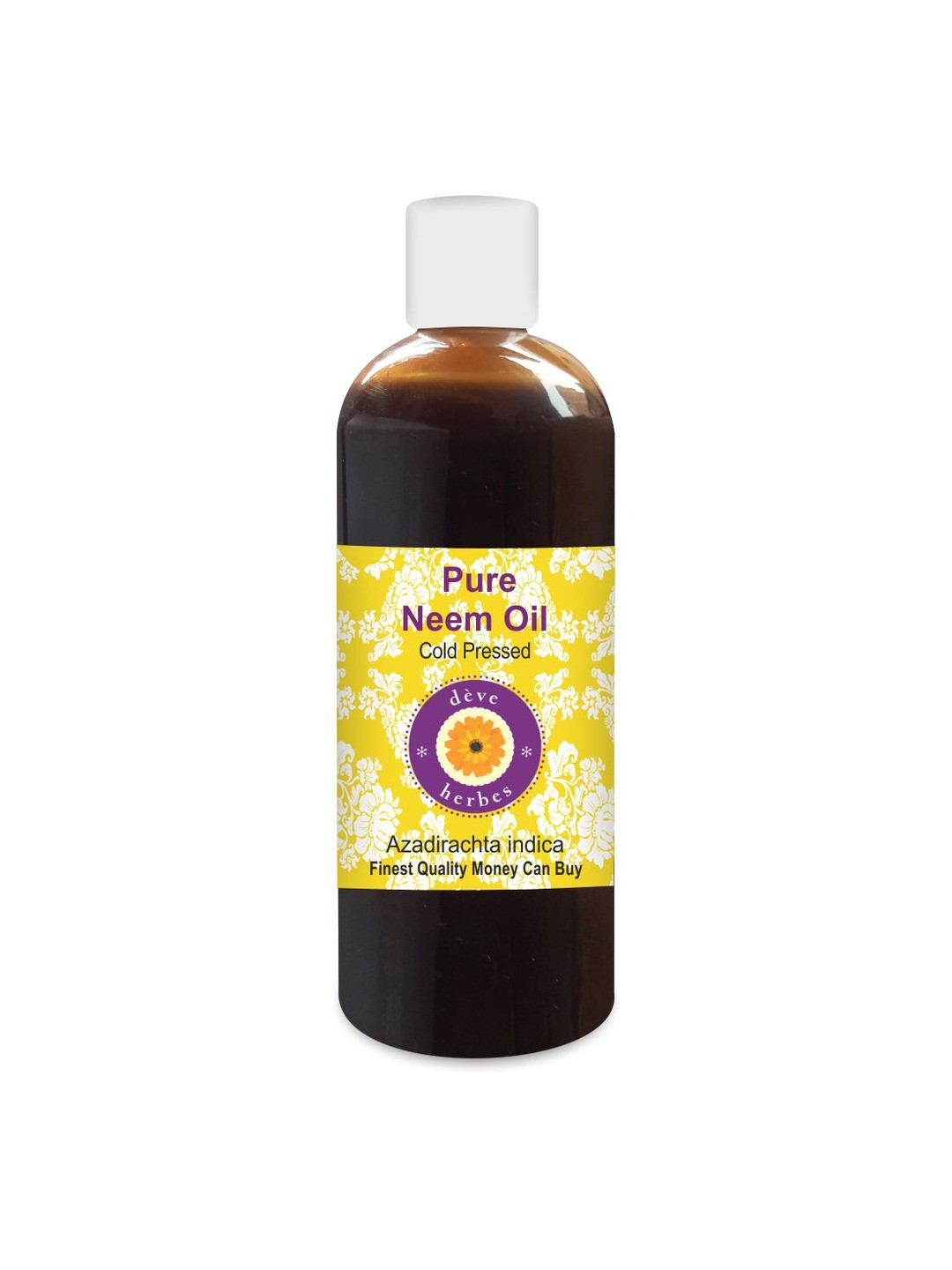 

Deve Herbes Pure Neem Oil Natural Therapeutic Grade Cold Pressed - 200 ml, Yellow