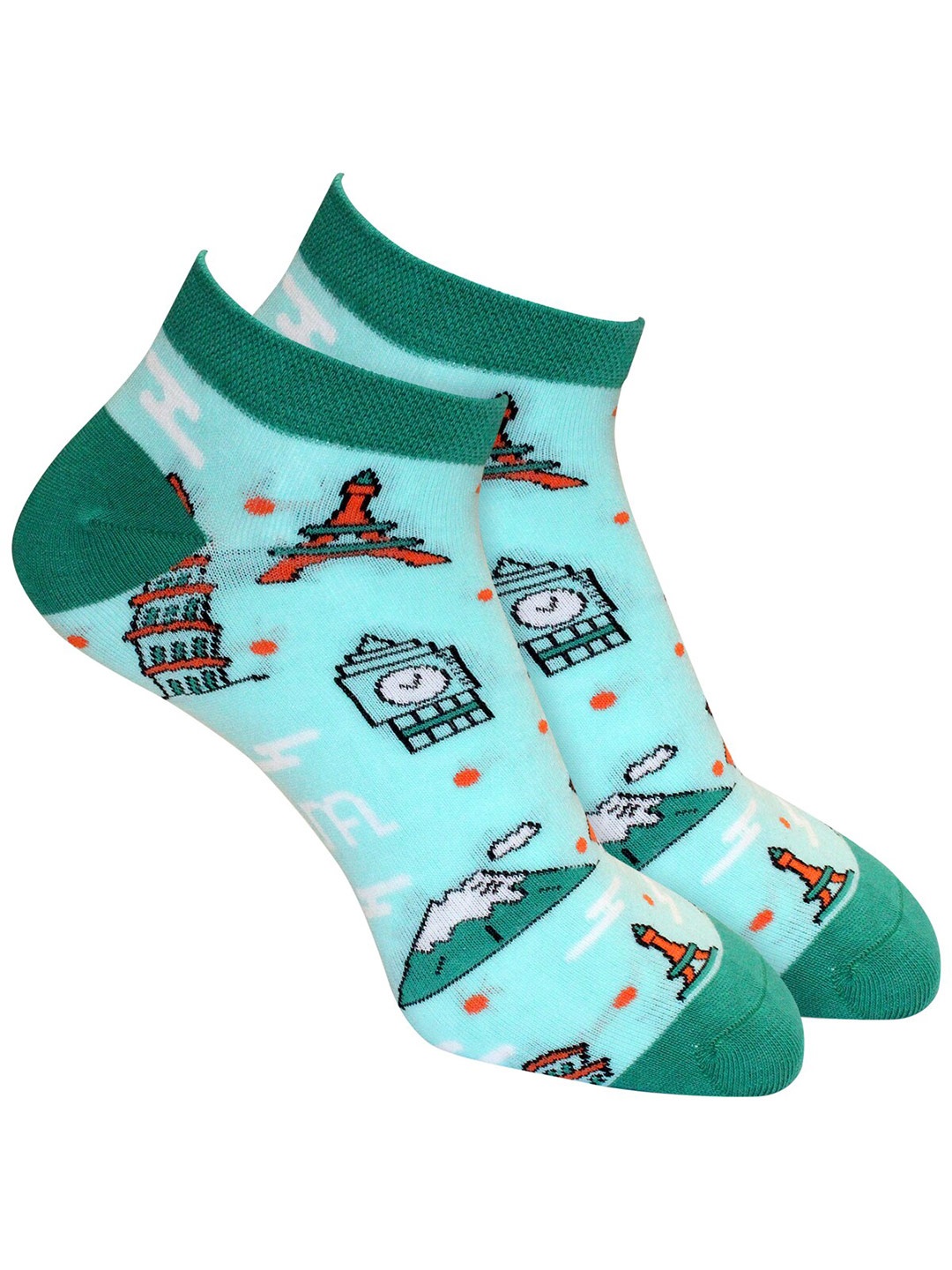 

Man Arden Men Multicoloured Printed Cotton Ankle Length Socks, Multi