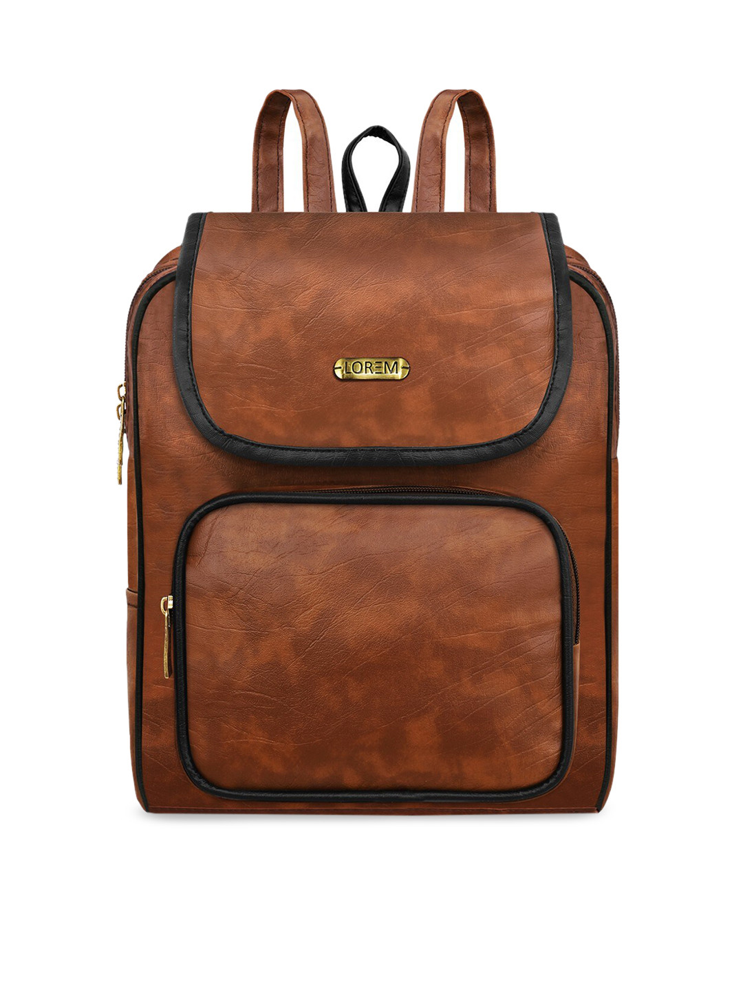 

LOREM Women Tan Textured Backpack