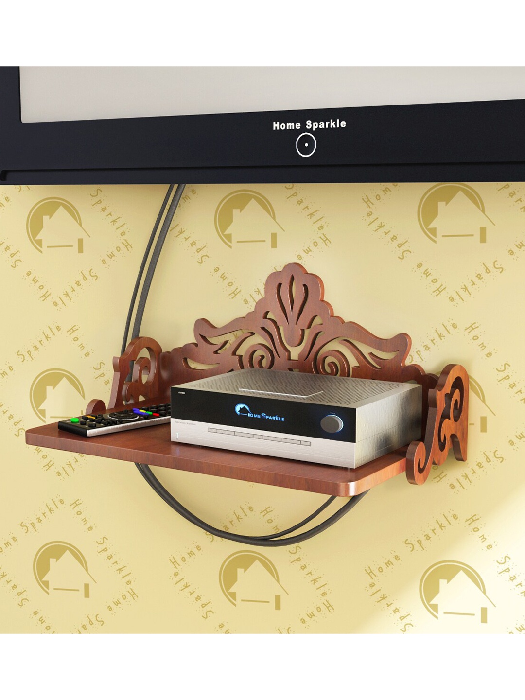 

Home Sparkle Brown Basic Wall Shelf